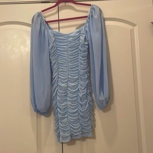 HELLO MOLLY Baby Blue Scrunch Dress